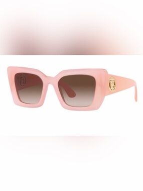 Burberry Pink Square Frame Sunglasses with Gradient Lenses